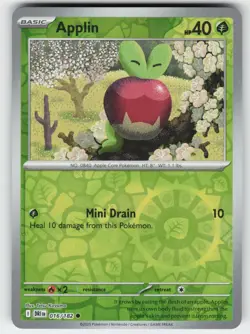 Applin 016/182 Common Destined Rivals Pokemon Reverse Holo Near Mint - Image 1