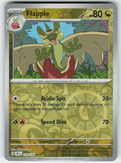 Flapple 139/191 Uncommon Surging Sparks Pokemon Reverse Holo Near Mint - Image 1