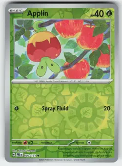 Applin 009/131 Common Prismatic Evolutions Pokemon Reverse Holo Near Mint - Image 1