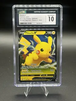 CGC 10 Pikachu V SWSH061 Sword & Shield Promo Holo 2021 English 190HP Pokemon - Image 1