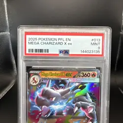 2025 Pokemon Phantasmal Flames Mega Charizard #013 EN Graded PSA 9 - Image 2
