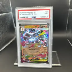 2025 Pokemon Phantasmal Flames Mega Charizard #013 EN Graded PSA 9 - Image 5