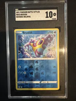 Reverse Holo Bruxish 043/163 Uncommon Battle Styles Pokemon TCG - Image 1