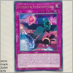 Yummy Redemption - JUSH-EN026 - Rare 1st Edition Yugioh - Image 1