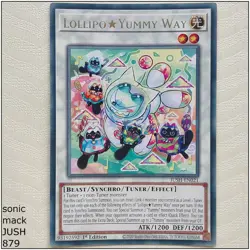 Lollipo Yummy Way - JUSH-EN021 - Rare 1st Edition Yugioh - Image 1