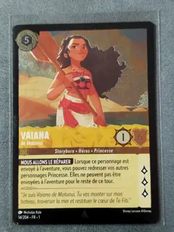 Carte LORCANA FR - Chapitre 1 14/204 Vaiana - Rare✨FOIL✨Neuf - Image 1