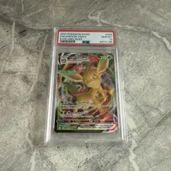 Pokemon TCG Evolving Skies Leafeon VMAX Card 008/203 PSA 10 GRADE GEM MINT RARE - Image 3