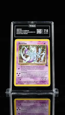 Pokemon Mewtwo #12 Promo TAG 7.5 2000 WOTC Trading Card Nintendo Power - Image 1