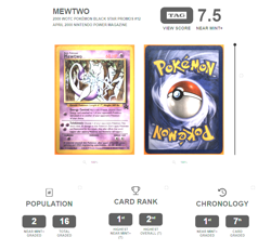 Pokemon Mewtwo #12 Promo TAG 7.5 2000 WOTC Trading Card Nintendo Power - Image 3