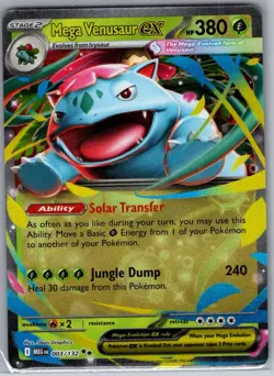Mega Venusaur ex 003/132 ME01: Mega Evolution - Pokemon Card - NM - Image 1