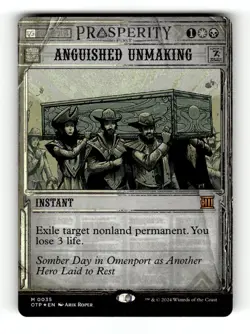 MTG: Anguished Unmaking | Outlaws of Thunder Junction: Breaking News 35 NM FOIL - Image 1