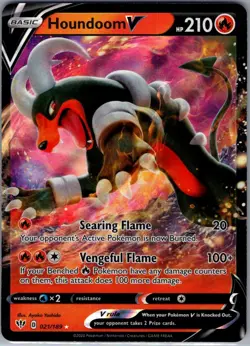 Houndoom V 021/189 SWSH03: Darkness Ablaze - Pokemon Card - NM - Image 1