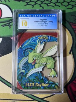 Scyther Topps 2000 Series 3 Cgc Pristine 10 PC9 Clear Card - Image 1