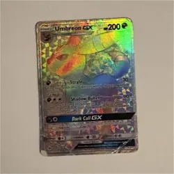 Pokemon Umbreon GX Secret Rare SM Base Set Full Art Holo Card English - Image 1