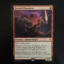 Fervent Champion - FOIL - Throne of Eldraine (Magic/mtg) Rare - Image 1
