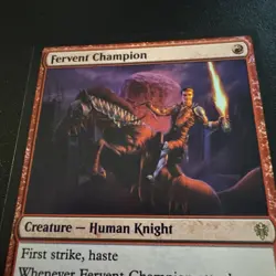 Fervent Champion - FOIL - Throne of Eldraine (Magic/mtg) Rare - Image 2