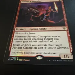 Fervent Champion - FOIL - Throne of Eldraine (Magic/mtg) Rare - Image 3