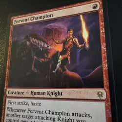 Fervent Champion - FOIL - Throne of Eldraine (Magic/mtg) Rare - Image 4