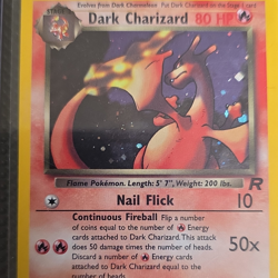 Dark Charizard 4/82 Team Rocket Holo Rare 80 HP English Stage 2 Ken Sugimori - Image 1