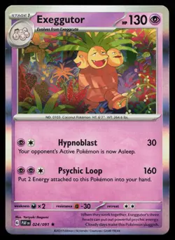 Exeggutor 024/091 Rare SV: Paldean Fates Pokemon Card - Image 1