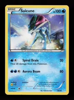 Suicune 30/30 Holo XY Trainer Kit: Pikachu Libre & Suicune Pokemon Card - Image 1