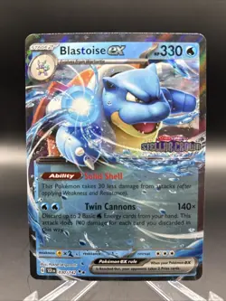 2025 POKEMON SCR EN-STELLAR CROWN 030 BLASTOISE EX Stamped Holo - Image 1
