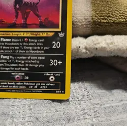 Pokemon 2001 Neo Discovery Houndoom Holo #8/64 Heavily Played - Image 3