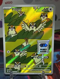 Pokemon TCG Pidgey Illustration Rare Card 207/197 Sv03: Obsidian Flames - Image 1