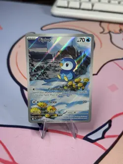 2025 Pokemon Piplup Illustration Rare 098/094 Phantasmal Flames - Image 1