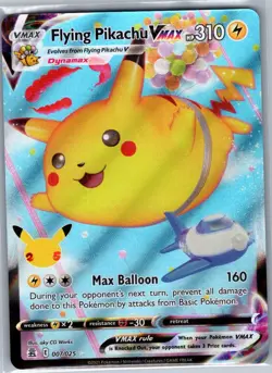Flying Pikachu VMAX 007/025 Celebrations - Pokemon Card - NM - Image 1