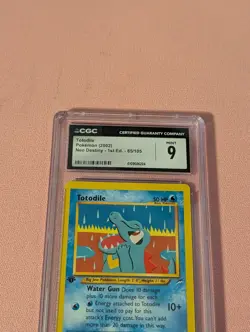 Pokemon Totodile CGC 9 Neo Destiny 1st Edition 85/105 2002 Trading Card - Image 2