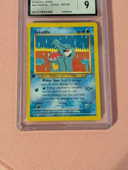 Pokemon Totodile CGC 9 Neo Destiny 1st Edition 85/105 2002 Trading Card - Image 3