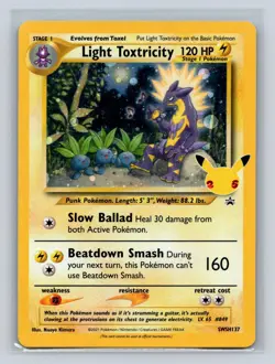 Light Toxtricity SWSH137 Holo Promo Sword & Shield Promo Pokemon NM - Image 1