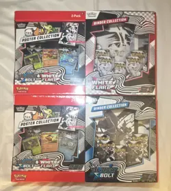 Pokemon Black Bolt and White Flare Binder + Poster Collection Sam's Club Bundles - Image 1