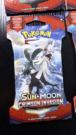 4x Pokemon Sun and Moon Crimson Invasion Booster Pack Full Art Set sleeved 820650802492 - Image 2
