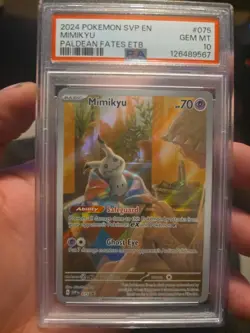 2024 POKEMON SVP EN-SV BLACK STAR PROMO #075 MIMIKYU PSA 10 - Image 1