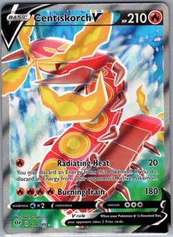 Centiskorch V (Full Art) 179/189 SWSH03: Darkness Ablaze - Pokemon Card - NM - Image 1