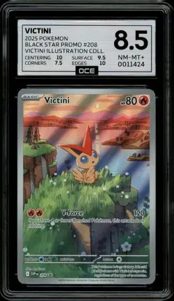 Pokemon Slab: Victini - 208 - SVP Black Star Promo - Graded OCE NM/MT 8.5 - Image 1