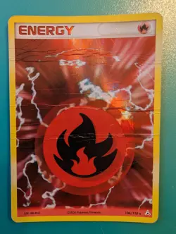 2006 Pokemon EX Holon Phantoms Fire Energy Holo #106/110 HP/DMG - Image 1