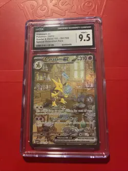 Alakazam ex 201/165 Sv: Scarlet & Violet 151 CGC MINT 9.5 SIR Pokemon TCG - Image 1