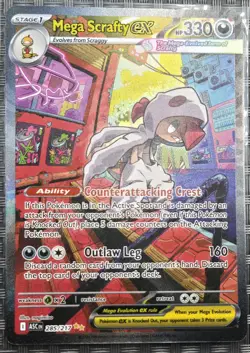 POKEMON TCG ASCENDED HEROES MEGA SCRAFTY EX 285/217 SIR ENGLISH MEGA EVOLUTION - Image 1