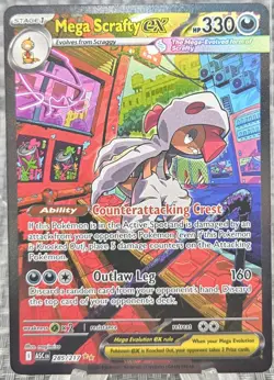 POKEMON TCG ASCENDED HEROES MEGA SCRAFTY EX 285/217 SIR ENGLISH MEGA EVOLUTION - Image 2