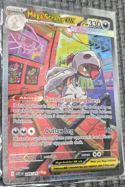 POKEMON TCG ASCENDED HEROES MEGA SCRAFTY EX 285/217 SIR ENGLISH MEGA EVOLUTION - Image 3