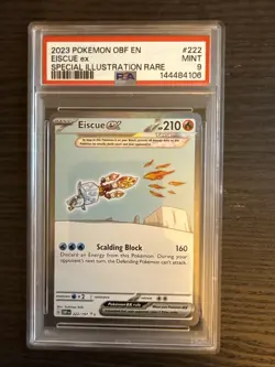 Eiscue EX 222/197 SIR 2023 Pokemon Obsidian Flames PSA 9 Mint - Image 1