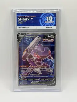 ACE 10 Pokemon TCG Genesect V Fusion Strike 254/264 Holo Full Art - Image 1
