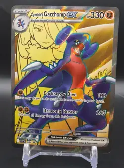 Pokemon -Cynthia's Garchomp ex 204 - Scarlet & Violet Black Star Promo - Image 1