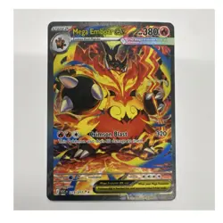 Pokemon Ascended Heroes Mega Emboar EX Secret Rare Full Art Holo 273/217 - Image 1