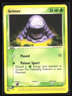 Pokemon TCG - Grimer Common Dragon 57/97 MP - Image 1
