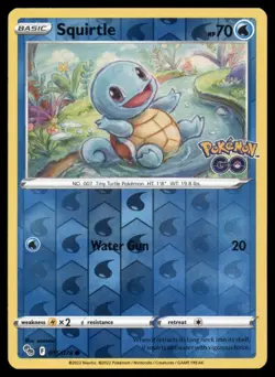 Squirtle 015/078 Pokemon GO Reverse Holo Near Mint NM - Image 1
