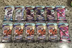 Pokemon Sword & Shield Chilling Reign Booster Pack Lot Of 12 - Image 1
